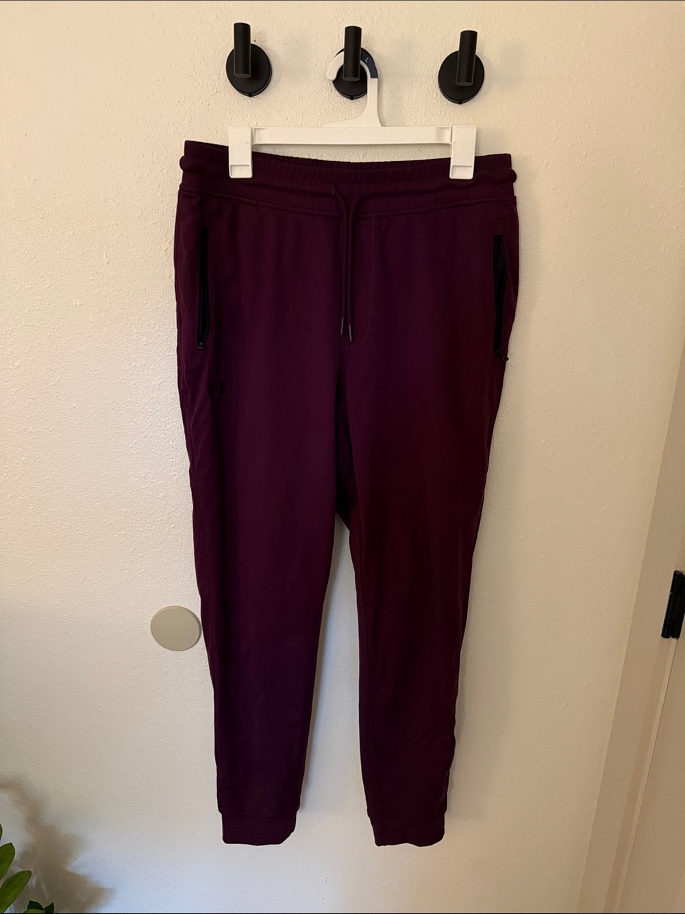Under Armour Men's Jogger Sweatpants in Deep Plum